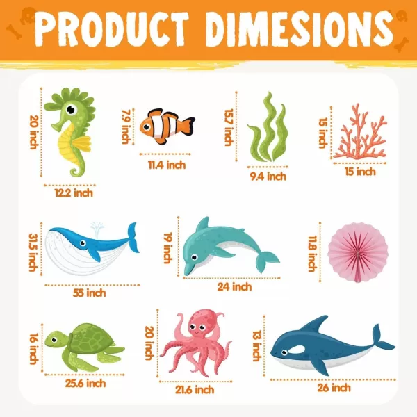 JOYIN Trunk Or Treat Car Decorations Kit for SUV Halloween Decorations Outdoor Halloween Decor Ocean Sea Animals Balloons Shark Seaweed Turtle Octopus Whale Dolphin Car Stickers Door Archway Entryway