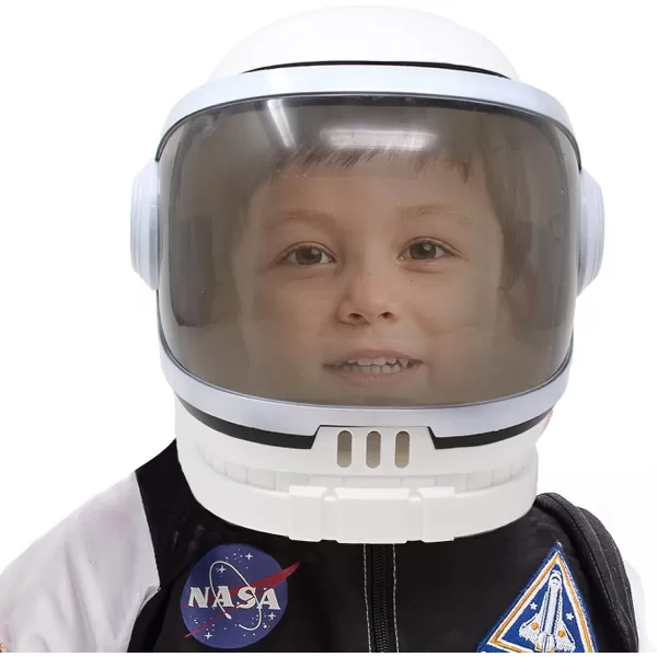 Spooktacular Creations Astronaut Helmet for Kids with Movable Visor Pretend Role Play Accessory Toy Set Halloween CostumesWhite