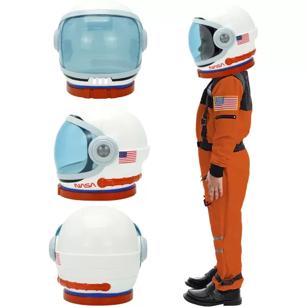 Spooktacular Creations Astronaut Helmet for Kids with Movable Visor Pretend Role Play Accessory Toy Set Halloween CostumesWhitered