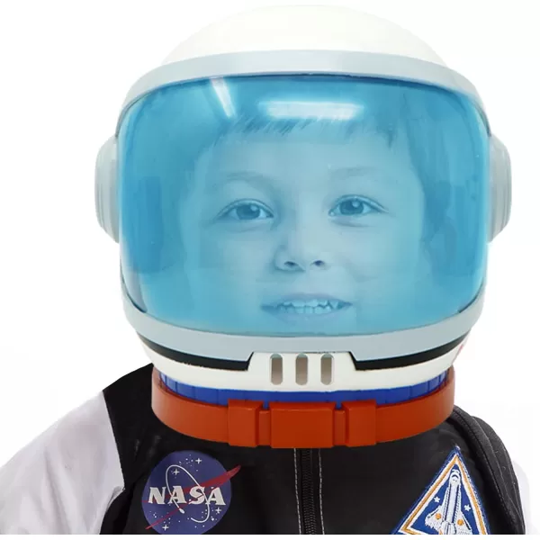 Spooktacular Creations Astronaut Helmet for Kids with Movable Visor Pretend Role Play Accessory Toy Set Halloween CostumesWhitered