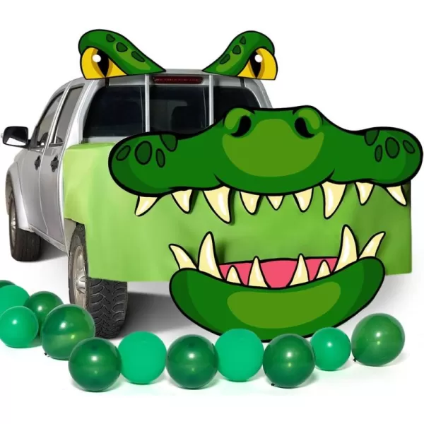 JOYIN Halloween Alligator Trunk or Treat Car Decorations Kit for SUV Truck Halloween Decorations Outdoor Decor Vehicle Pickup Van Party Supplies Balloons Door Archway Entryway Haunted House Scary