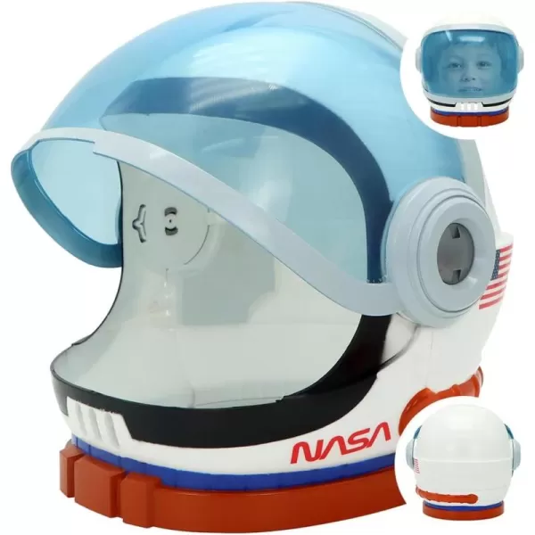 Spooktacular Creations Astronaut Helmet for Kids with Movable Visor Pretend Role Play Accessory Toy Set Halloween CostumesWhitered