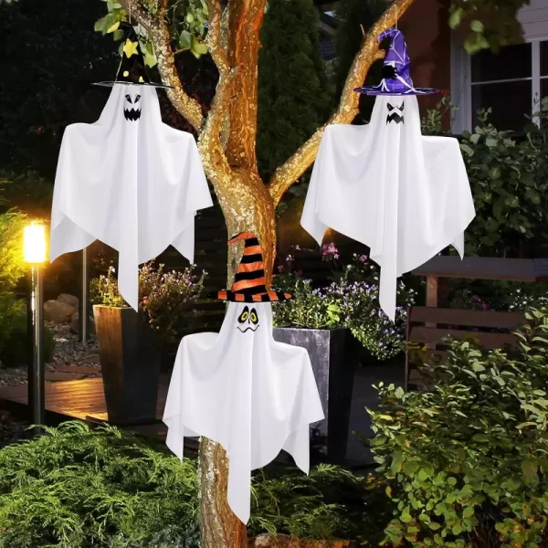 JOYIN Halloween 3 pcs Hanging Ghost 275quot for Indoor Outdoor Halloween Decoration