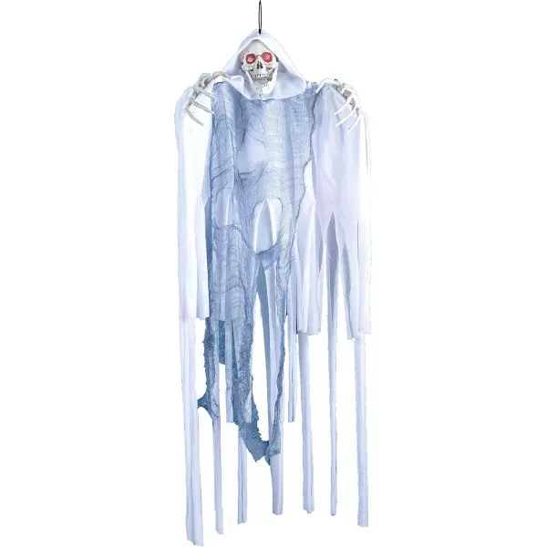 JOYIN 236 2 Pack Halloween Hanging Grim Reapers Decorations Outdoor Halloween Hanging Ghosts with LED Eyes Creepy Sounds and Shaking Motion for Halloween Indoor Outdoor Yard Holiday Decor