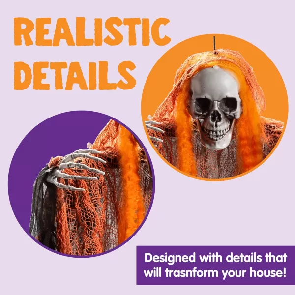 JOYIN 3 Pack Halloween Hanging Grim Reapers Decorations 353 Halloween Skeleton Ghost Decorations Halloween Hanging Decoration for Haunted House Prop Dcor Best Halloween Outdoor Indoor Decor
