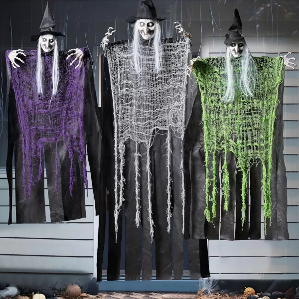 JOYIN 3 Pcs Halloween Hanging Witch one in 47 and Two in 354 Witch for Halloween IndoorOutdoor Decorations Halloween Haunted House Prop Decor Lawn Yard Hanging Decorations