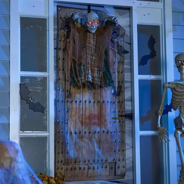 JOYIN 30quot Halloween Animatronics Decoration Outdoor Zombie Ghost Halloween Hanging Ghost with Creepy Sound Animated Halloween Decors Zombie Door Cover Prop Halloween Party Supplies for Lawn Garden