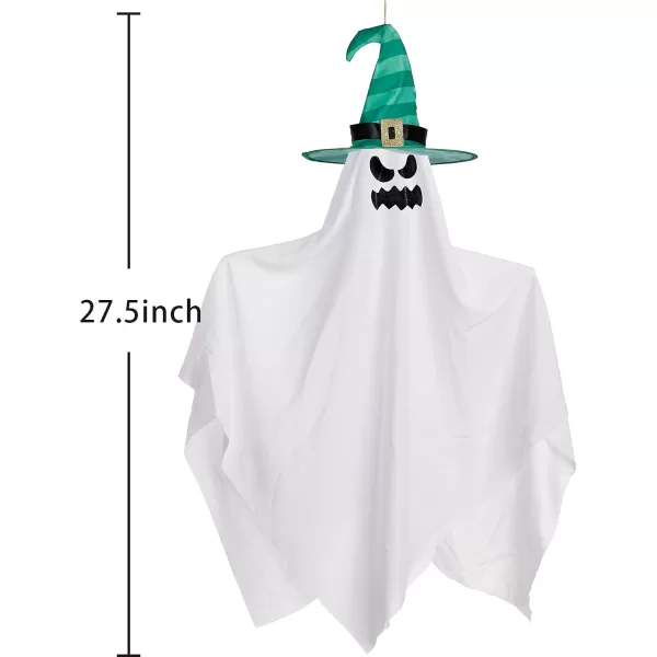 JOYIN 4 Pack 275 Halloween Hanging Ghosts Decoration Cute Flying Ghosts with Witch Hat for Front Yard Patio Lawn Garden Party Dcor and Holiday DecorationsHalloween Party Dcor