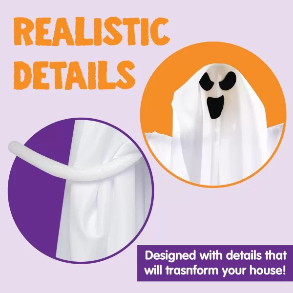 JOYIN 3 Pack Halloween Party Decoration 275quot Hanging Ghosts Cute Flying Ghost for Front Yard Patio Lawn Garden Party Dcor and Holiday DecorationsFunny Ghosts