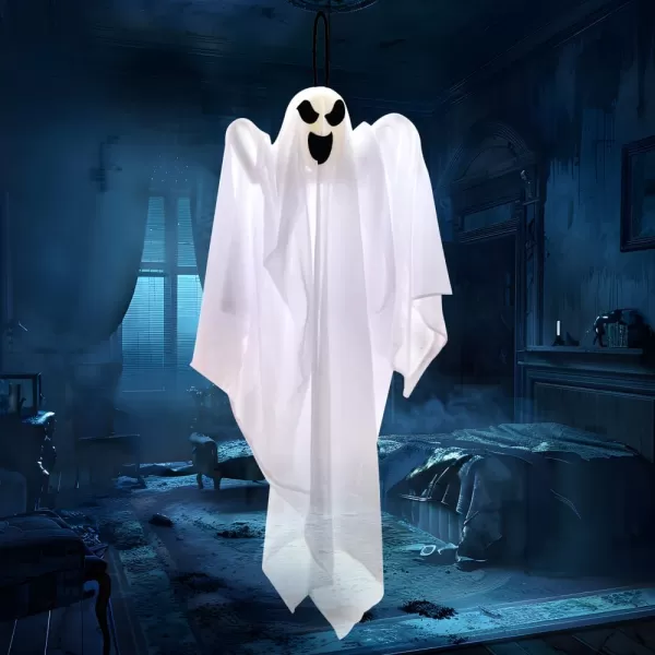 JOYIN 3 Pack Halloween Party Decoration 275quot Hanging Ghosts Cute Flying Ghost for Front Yard Patio Lawn Garden Party Dcor and Holiday DecorationsScary Ghost