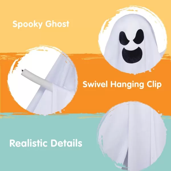 JOYIN 3 Pack Halloween Party Decoration 275quot Hanging Ghosts Cute Flying Ghost for Front Yard Patio Lawn Garden Party Dcor and Holiday DecorationsScary Ghost