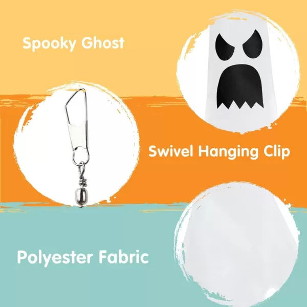 JOYIN 3 Pcs Ghost Windsocks Halloween Decorations Outdoor Decor White Hanging Windsock Haunted House Front Porch Tree Party Supplies Garden Yard Lawn Patio