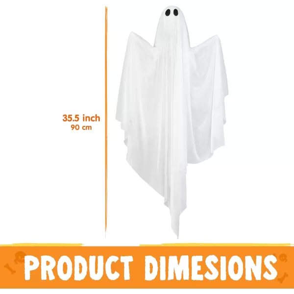 JOYIN 355 Halloween Hanging Light up Ghost with Purple LED Light 2 Pcs White Hanging Ghosts Decoration Halloween Hanging Ghost for Haunted House Prop Party Supplies Front Yard Patio Garden DecorBlue Ghosts