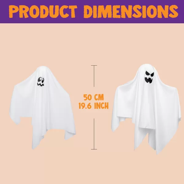 JOYIN 7 Pcs Halloween Ghost Decorations Outdoor 196 Hanging White Ghost Decor Spooky Flying Ghost for Halloween Tree Front Yard Patio Lawn Garden Party Dcor and Holiday Decorations