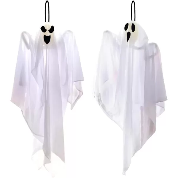 JOYIN 3 Pack Halloween Party Decoration 275quot Hanging Ghosts Cute Flying Ghost for Front Yard Patio Lawn Garden Party Dcor and Holiday DecorationsCute Ghosts
