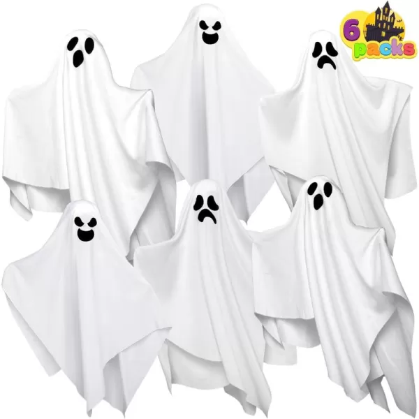 JOYIN 6 Pcs Halloween Decorations Outdoor Hanging Ghost 196 White Flying Ghost for Halloween Party Decorations Hanging Decor for Indoor Garden Yard Front Porch Patio Lawn Holiday Decoration Props