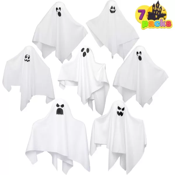 JOYIN 7 Pcs Halloween Ghost Decorations Outdoor 196 Hanging White Ghost Decor Spooky Flying Ghost for Halloween Tree Front Yard Patio Lawn Garden Party Dcor and Holiday Decorations