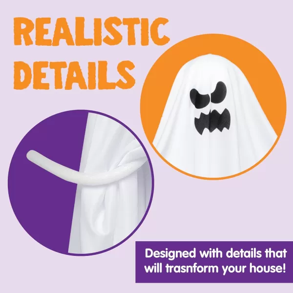JOYIN 275quot Halloween Hanging Ghosts 5 Pack for Halloween Party Decoration Cute Flying Ghost for Front Yard Patio Lawn Garden Party Dcor and Holiday Halloween Hanging Decorations