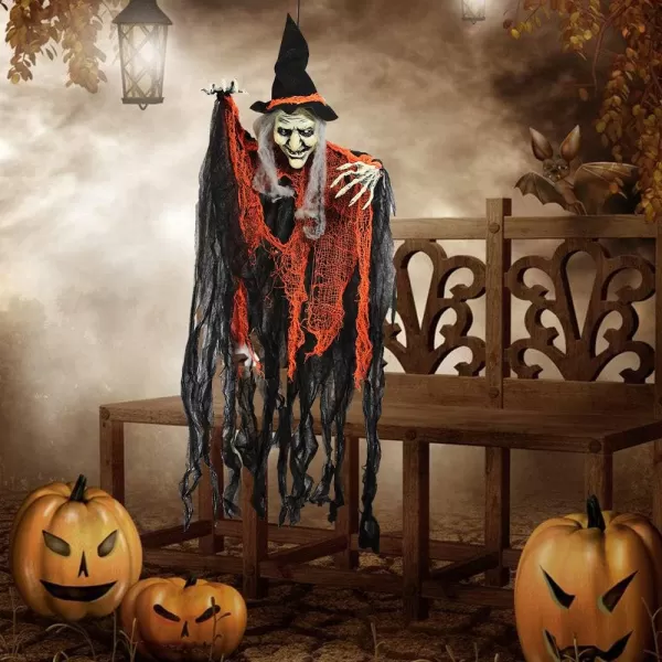JOYIN 3 Pack 353quot Hanging Witch with Bendable Arms Halloween Indoor and Outdoor Decorations