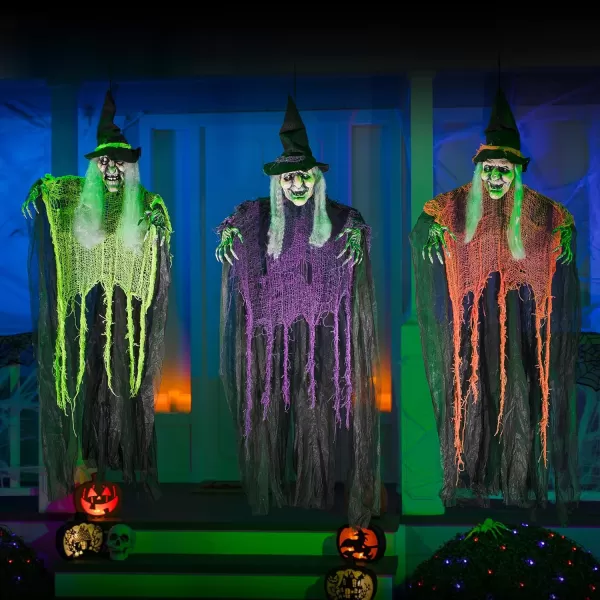 JOYIN 3 Pack 353quot Hanging Witch with Bendable Arms Halloween Indoor and Outdoor Decorations