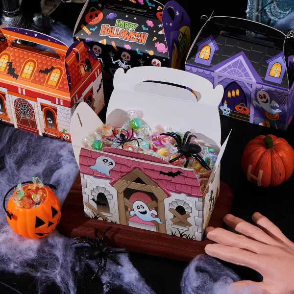 JOYIN 36 PCS Halloween Cardboard Treat Boxes Trick or Treat Candy Boxes Cookies Goodie Bags for Halloween Party Favor Supplies Classroom Exchange Goody Bags