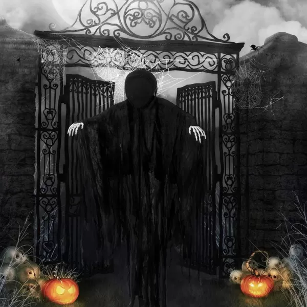 JOYIN 63 Halloween Decorations Outdoor Grim ReaperDark Faceless Hanging Ghost Decor in Black Horror Robe for Halloween Yard Tree Graveyard Hanging Decorations Haunted House Outside DecorBlack