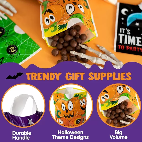JOYIN 96 Halloween Drawstring Treat Bags 6quotx6quot Halloween Goody Bags for Kids Trick or Treat Goodie Bags Classroom Halloween Party Favor Supplies