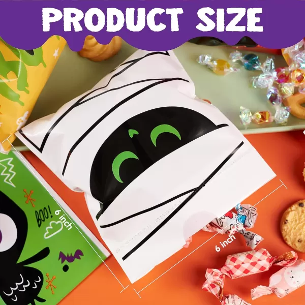 JOYIN 108 Pcs Halloween Drawstring Treat Bags with 9 Character Designs Mini Halloween Goodie Gift Bags Trick or Treat Candy Bags for Halloween Party Favor