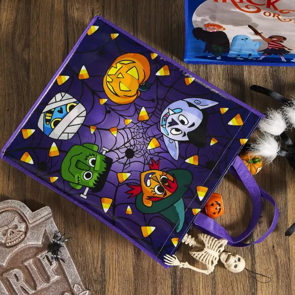 JOYIN 12 Halloween Large Treat Goody Tote Bags 17 x 15 for Halloween Trick or Treat Candy Bags Gift Goodie Bags School Classroom Bags Party Favor Supplies