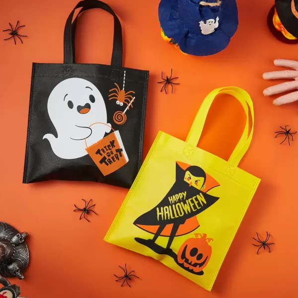 JOYIN 32 NonWoven Halloween Tote Gift Bags Colorful for Kids 6 Patterns Design Trick or Treat Bags for Halloween Party Favor Supplies Reusable Goody Candy Bag Halloween Snacks Goodie BagsMulticolor