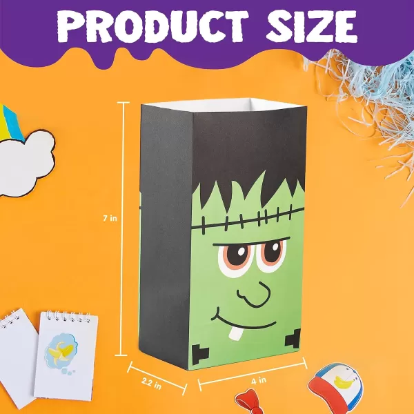 JOYIN 60 PCS Halloween Characters Paper Treat Bags Trick or Treat Goodie Bags Candy Bags with Stickers for Halloween Party Favor Supplies