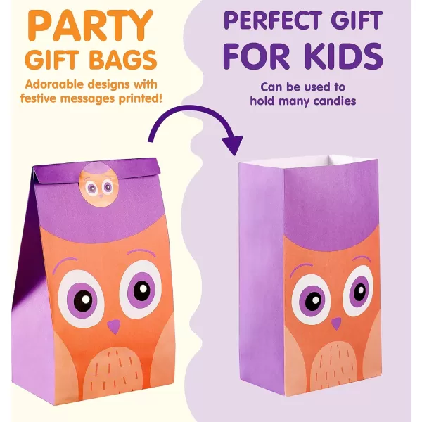 JOYIN 60 PCS Halloween Characters Paper Treat Bags Trick or Treat Goodie Bags Candy Bags with Stickers for Halloween Party Favor Supplies