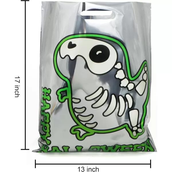 JOYIN 72 Pcs Halloween Goodie Bags Large Reflective Trick or Treat Bags Holographic Foil Candy Bags in 6 Designs Halloween Goody Gift Bags for Kids Halloween Party Favor Supplies Halloween Treats