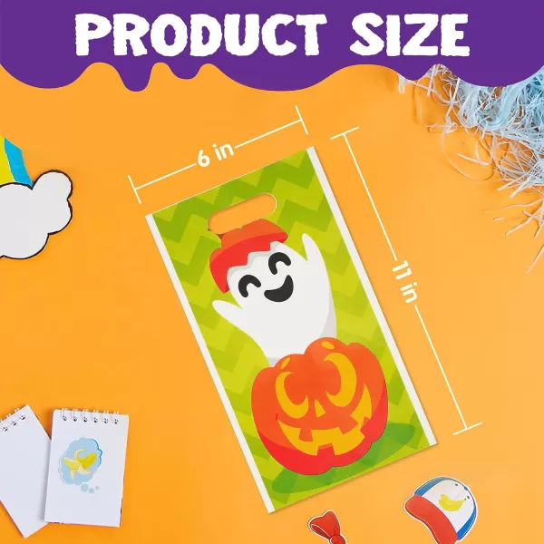 JOYIN 96 Pcs Halloween Candy Treat Bags in 6 Multi Character Designs Halloween Goodie Gift Bags Party Favors Halloween Trick or Treat Bags Event Party Supplies