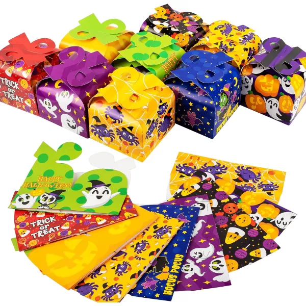 JOYIN Halloween Goodie Gift Boxes with Bow 36 Pcs Halloween TrickorTreat Candy Boxes for Halloween Party Favor Supplies Birthday Party Gift Boxes for Holidays School Events