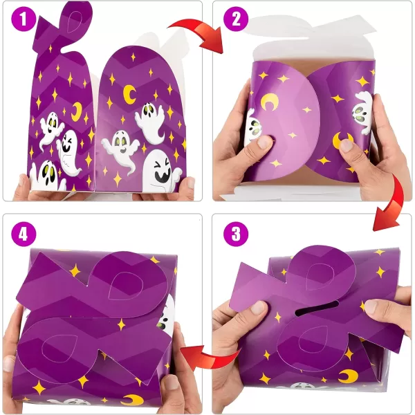 JOYIN Halloween Goodie Gift Boxes with Bow 36 Pcs Halloween TrickorTreat Candy Boxes for Halloween Party Favor Supplies Birthday Party Gift Boxes for Holidays School Events