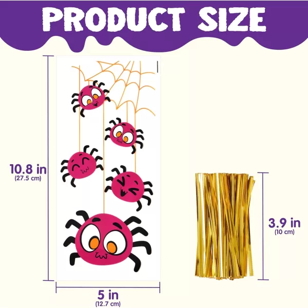 JOYIN 108 Pcs Halloween Cellophane Bags in 12 Halloween Classies Pattern Designs for TrickorTreating Halloween Party Favors Halloween Party Supplies Birthday Gifts Bags and Decoration
