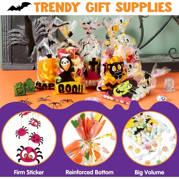 JOYIN 108 Pcs Halloween Cellophane Bags in 12 Halloween Classies Pattern Designs for TrickorTreating Halloween Party Favors Halloween Party Supplies Birthday Gifts Bags and Decoration