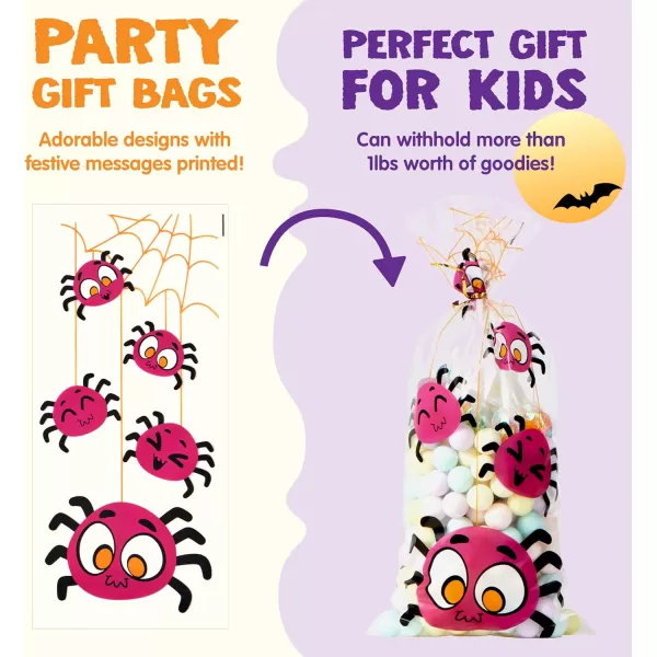 JOYIN 108 Pcs Halloween Cellophane Bags in 12 Halloween Classies Pattern Designs for TrickorTreating Halloween Party Favors Halloween Party Supplies Birthday Gifts Bags and Decoration