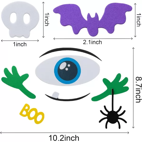 JOYIN 15 Packs Halloween Pumpkin Decorating Stickers Foam Craft Kit Party Supplies Party Favors for Kids Cute Pumpkin Foam Stickers Jack O Lantern Face Stickers School Arts Activities Games Gifts