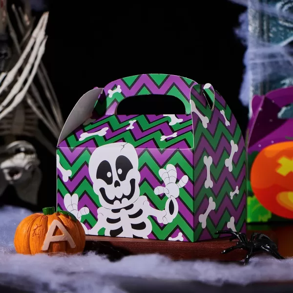 JOYIN 24 PCS Halloween Candy Boxes House Cardboard Goodie Boxes Cookies Goodie Bags for Trick or Treat Holiday Pastries Cupcakes Halloween Party Favor Supplies Halloween Decoration