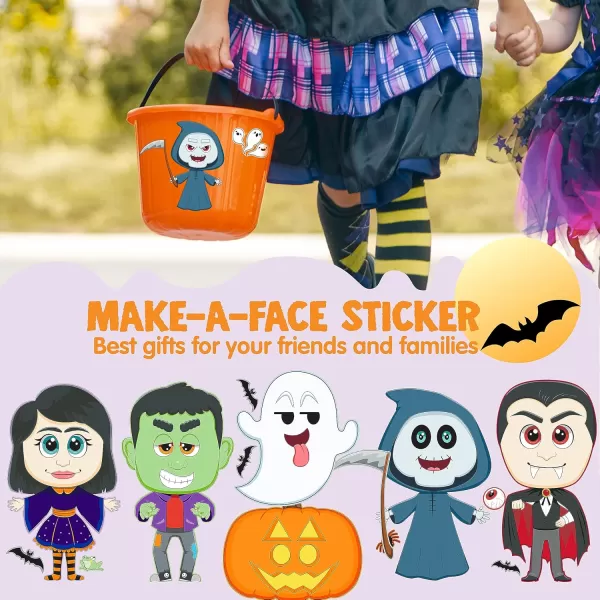 JOYIN 36 Pcs Halloween Make a Face Stickers for Kids Halloween Crafts Party Supplies Halloween Party Favor Funny Stickers with 9 Designs Halloween Games Classroom Art Activities Goodies TreatsFunny Stickers