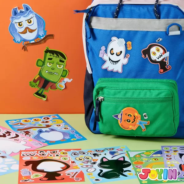 JOYIN 36 Pcs Halloween Make a Face Stickers for Kids Halloween Crafts Party Supplies Halloween Party Favor Funny Stickers with 9 Designs Halloween Games Classroom Art Activities Goodies TreatsCute Stickers