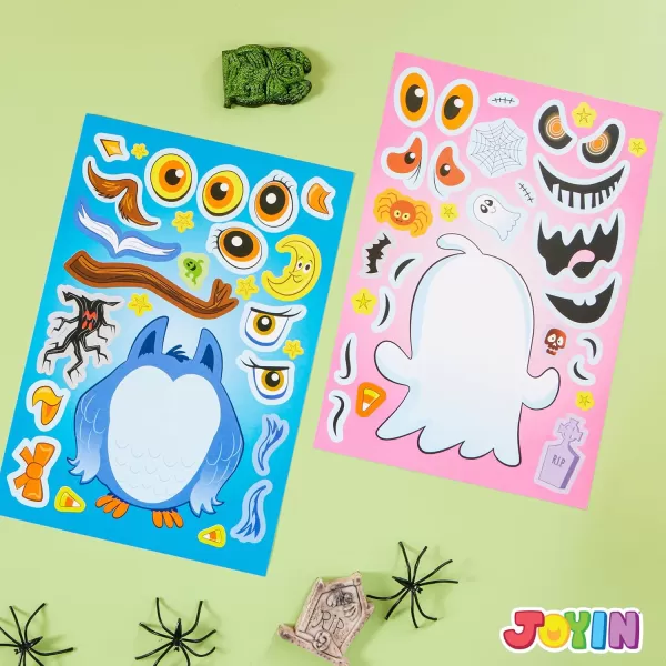 JOYIN 36 Pcs Halloween Make a Face Stickers for Kids Halloween Crafts Party Supplies Halloween Party Favor Funny Stickers with 9 Designs Halloween Games Classroom Art Activities Goodies TreatsCute Stickers