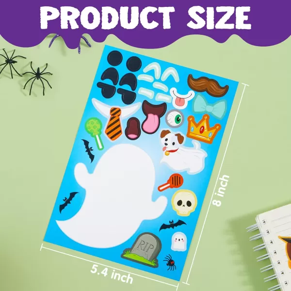 JOYIN 36 Pcs Halloween Make a Face Stickers for Kids Halloween Crafts Party Supplies Halloween Party Favor Funny Stickers with 9 Designs Halloween Games Classroom Art Activities Goodies TreatsFunny Stickers