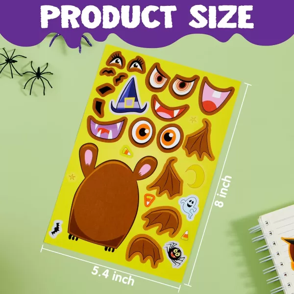 JOYIN 36 Pcs Halloween Make a Face Stickers for Kids Halloween Crafts Party Supplies Halloween Party Favor Funny Stickers with 9 Designs Halloween Games Classroom Art Activities Goodies TreatsCute Stickers