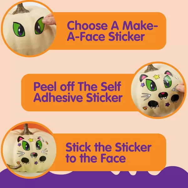 JOYIN 36 Pcs Halloween Pumpkin Face Stickers Halloween Party Favor Craft for Kids Halloween Party Supplies Pumpkin Decorating Sticker for Jack O Lantern with 18 Designs Classroom Activities Game