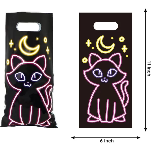 JOYIN 72 Pcs Halloween Candy Bag See Through Design with 12 Different Characters Halloween Treat Bag for Candy Bags Small Trick or Treat Bags Plastic Goodie Bags Halloween Party Favors