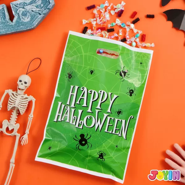 JOYIN 72 Pcs Halloween Candy Bags for Trick or Treating Plastic Goodie Bags Assorted for Halloween TrickorTreat Snacks Party Favors Event Party Favor Supplies Classroom Prizes