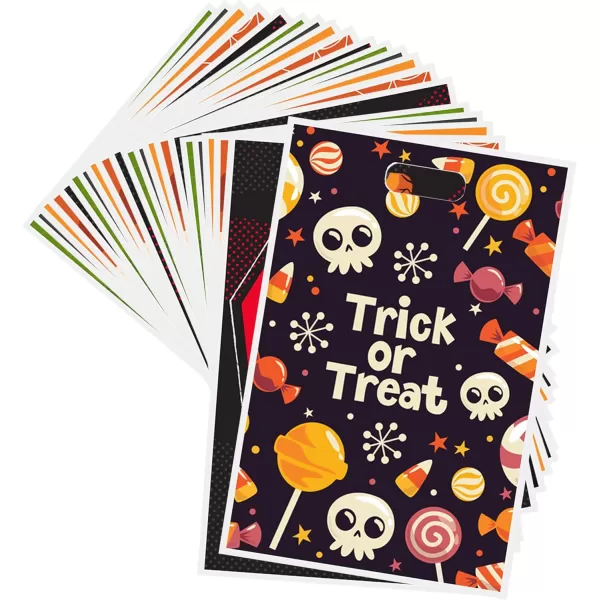 JOYIN 72 Pcs Halloween Candy Bags for Trick or Treating Plastic Goodie Bags Assorted for Halloween TrickorTreat Snacks Party Favors Event Party Favor Supplies Classroom Prizes